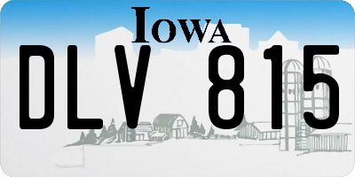 IA license plate DLV815