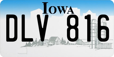 IA license plate DLV816