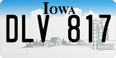 IA license plate DLV817