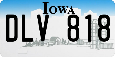 IA license plate DLV818