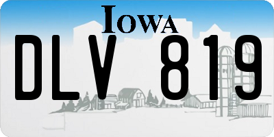IA license plate DLV819