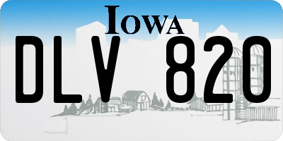 IA license plate DLV820