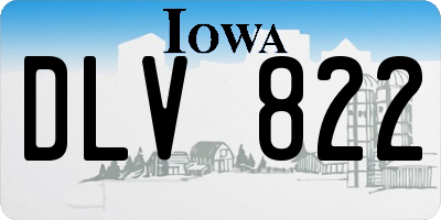 IA license plate DLV822