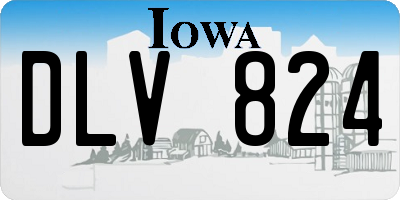 IA license plate DLV824