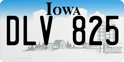 IA license plate DLV825