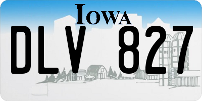 IA license plate DLV827