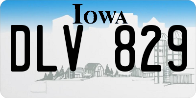 IA license plate DLV829