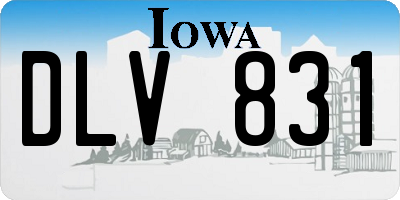 IA license plate DLV831