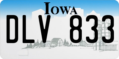 IA license plate DLV833