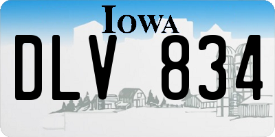 IA license plate DLV834
