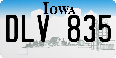 IA license plate DLV835