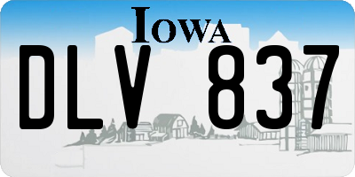 IA license plate DLV837
