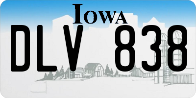 IA license plate DLV838