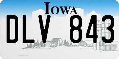 IA license plate DLV843