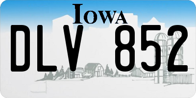IA license plate DLV852