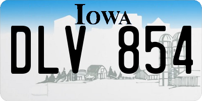 IA license plate DLV854