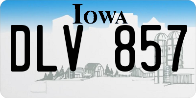 IA license plate DLV857