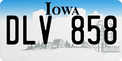 IA license plate DLV858