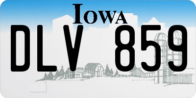 IA license plate DLV859