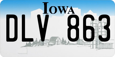 IA license plate DLV863