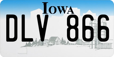 IA license plate DLV866