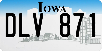 IA license plate DLV871