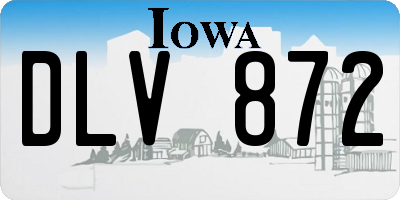 IA license plate DLV872