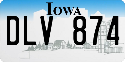 IA license plate DLV874