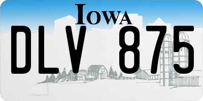 IA license plate DLV875