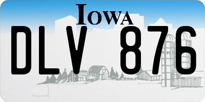 IA license plate DLV876