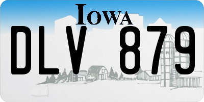 IA license plate DLV879