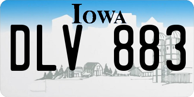 IA license plate DLV883