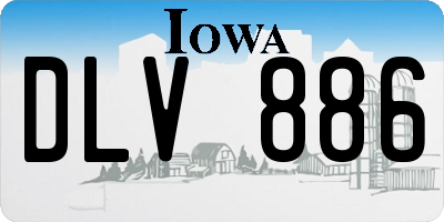 IA license plate DLV886