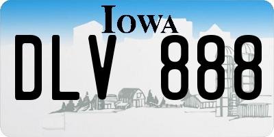 IA license plate DLV888