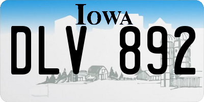 IA license plate DLV892