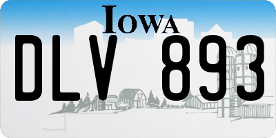 IA license plate DLV893