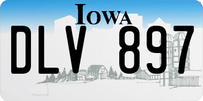 IA license plate DLV897