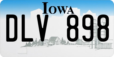 IA license plate DLV898