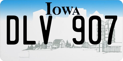 IA license plate DLV907