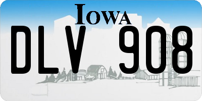 IA license plate DLV908