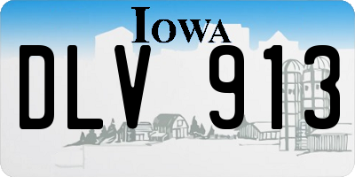 IA license plate DLV913