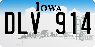 IA license plate DLV914
