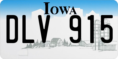 IA license plate DLV915