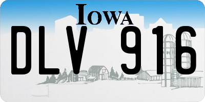 IA license plate DLV916