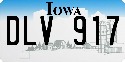 IA license plate DLV917