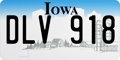 IA license plate DLV918