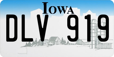 IA license plate DLV919