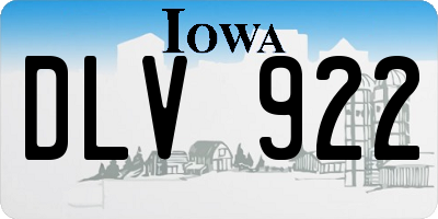 IA license plate DLV922