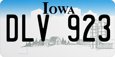IA license plate DLV923