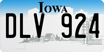 IA license plate DLV924